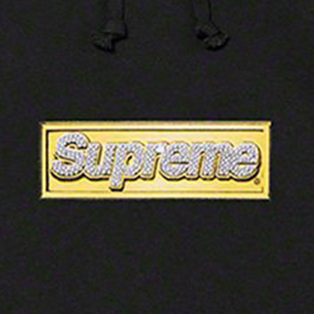 1678　Supreme Bling Box Logo Hooded Sweatshirt(Black)Lサイズ　シュプリーム　ブリング　ボックスロゴ パーカー 黒 L 2022SS_画像2
