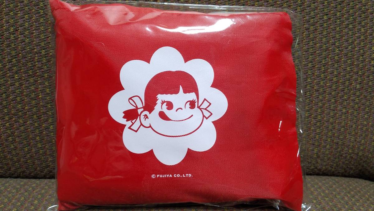 不二家 非売品 ペコちゃん オリジナルエコバッグ(レッド)未開封 送料無料