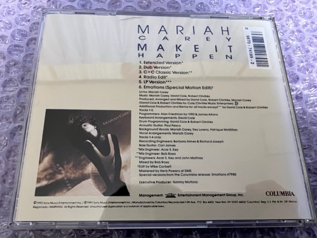 レア盤/MARIAH CAREY MAKE IT HAPPEN(LP Version収録)Emotionsも収録/Liveでも歌う人気曲/マライア・キャリー/限定