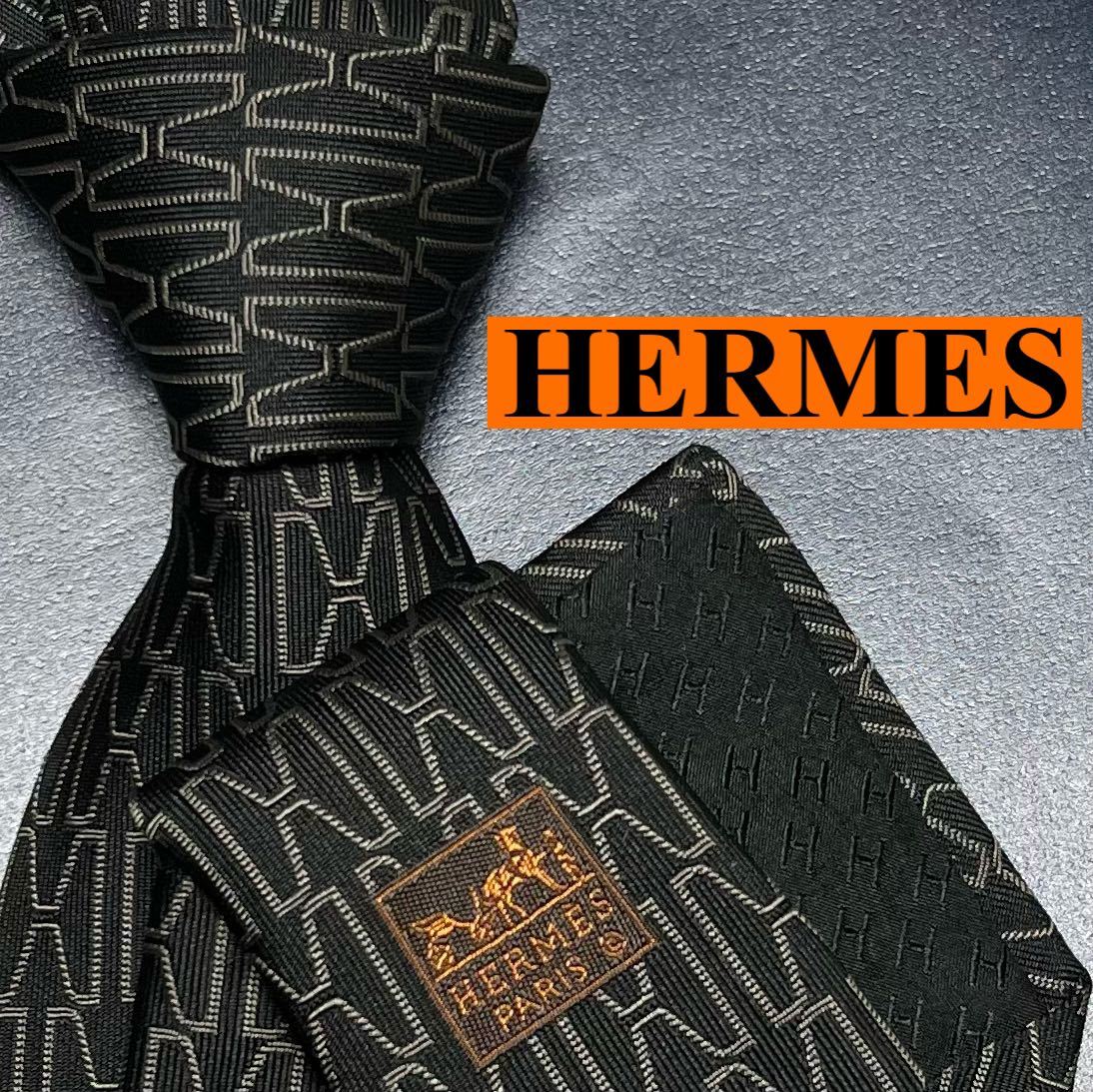 最高級のスーパー ✨極美品✨ 現行 HERMES ネクタイ シルク100