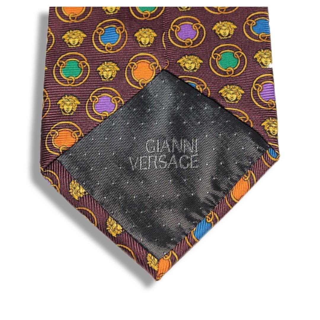 GIANNI VERSACE ジャンニ ヴェルサーチ メデューサ 総柄 シルクタイ