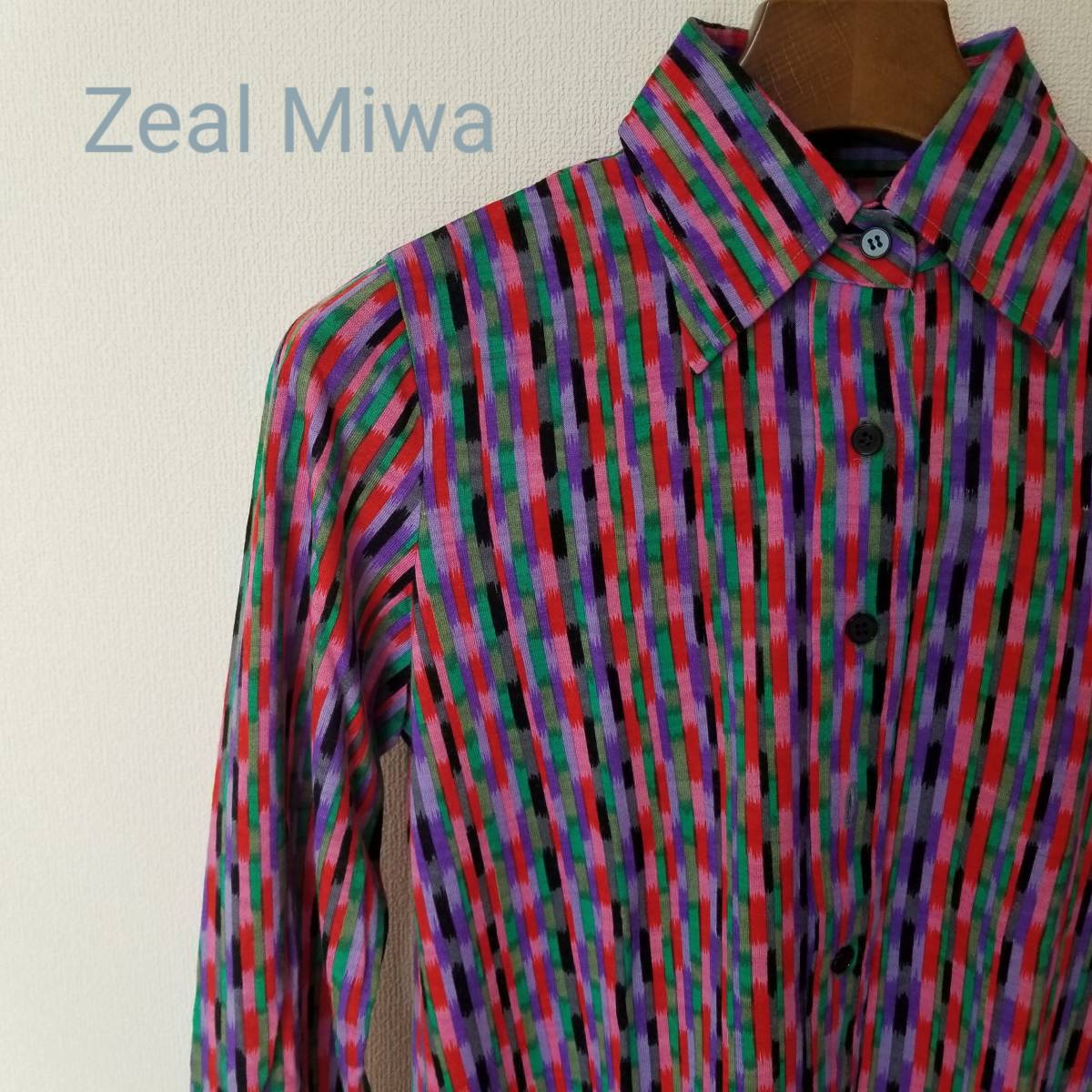 Zeal Miwa シャツ トップス ストライプ ボタン 長袖 レディース Zeal Miwa シャツ トップス ストライプ ボタン 長袖 レディース