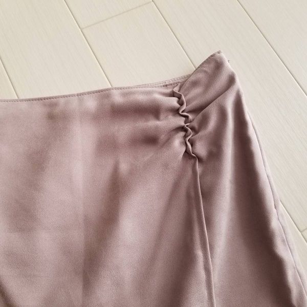 ROPE Rope тугой колени длина юбка женский M размер соответствует одноцветный искусственная кожа незначительный фиолетовый лиловый серия сверху товар красивый дизайн низ *F2