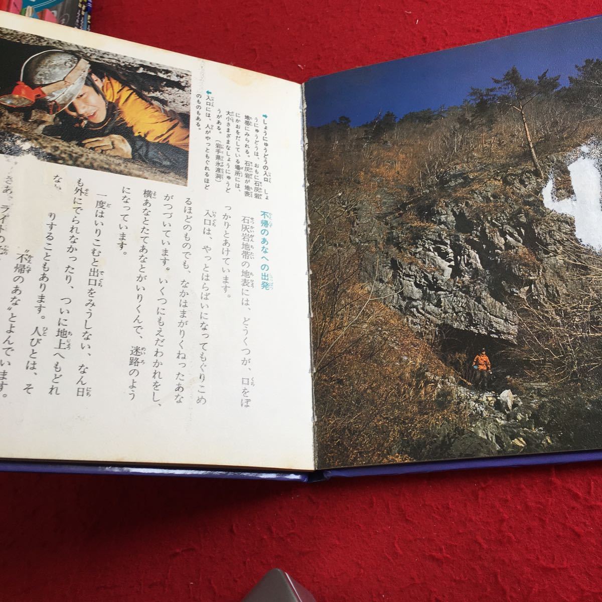 Y13-208 科学のアルバム30 しょうにゅうどう探検 徳富一光 あかね書房 1979年発行 出発 雨水 石 洞窟 生物 リムストーン 暮らし など_画像5