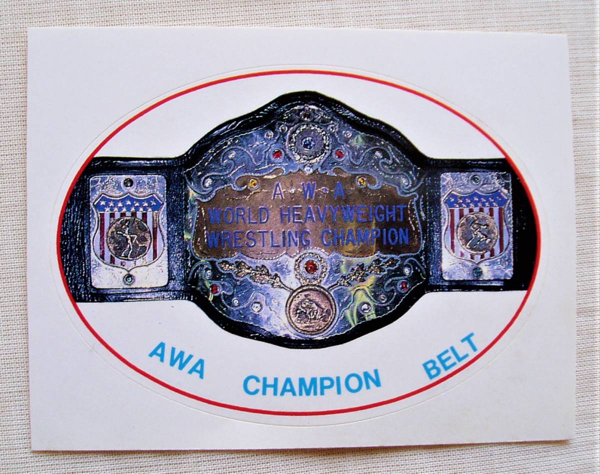 AWA世界ヘビー級チャンピオンベルト シール ステッカー◇全日本