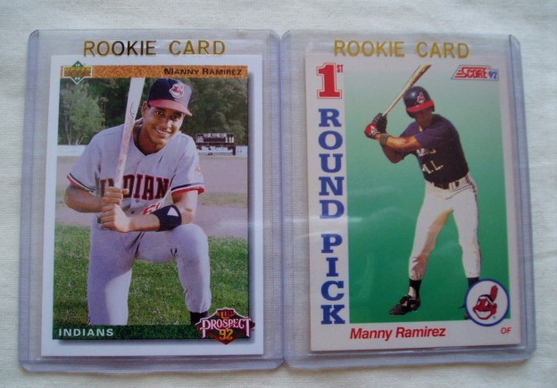 RC☆マニー・ラミレス【Manny Ramirez】2枚セット◆UPPER DECK＆SCORE1992 インディアンス ルーキーカード ROOKIE TOP PROSPECT 来日外国人_画像1