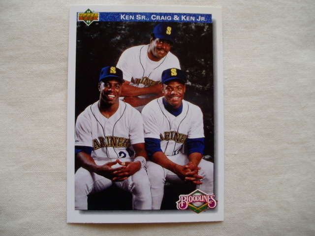 ケングリフィーシニア＆ケングリフィージュニア＆クレイグ・グリフィー【Ken Griffey Jr.】◆UPPER DECK 1992BLOODLINESシアトルマリナーズ_画像1