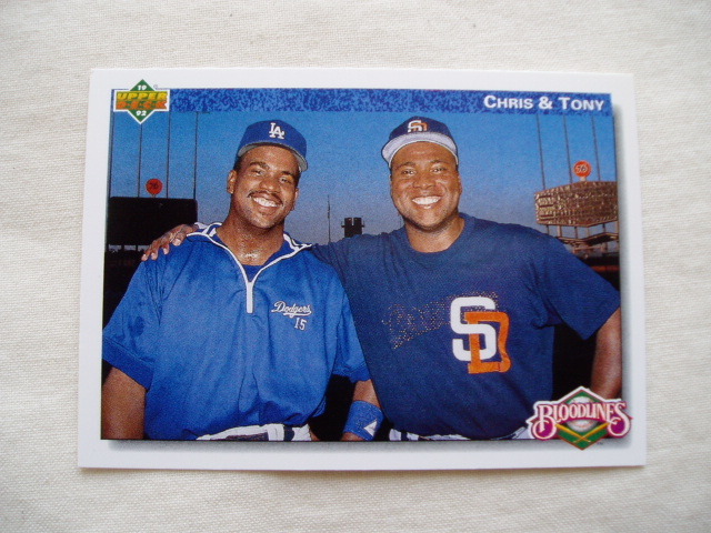 トニー・グウィン＆クリス・グウィン【TONY GWYNN＆CHRIS GWYNN】◆UPPER DECK 1992 BLOODLINES パドレス ロサンゼルスドジャース_画像1