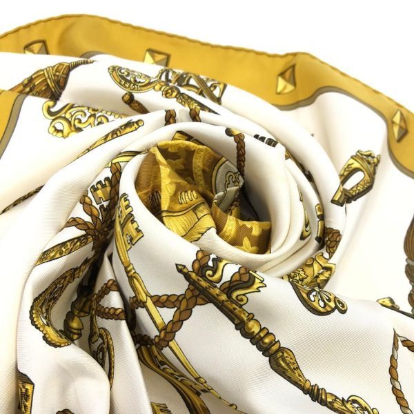 エルメス カレ90 鍵 キー シルク100% スカーフ B3005B | bioimune.com.br