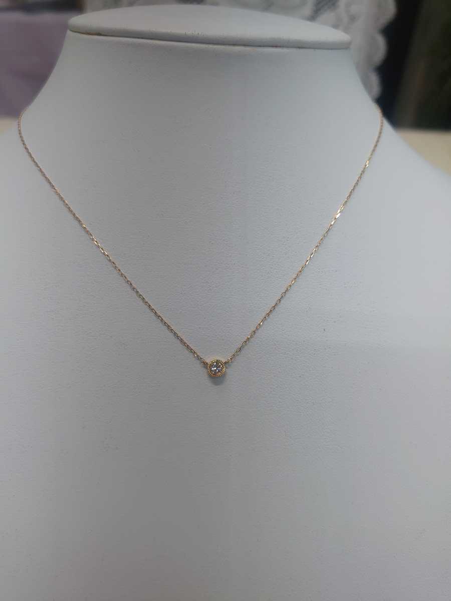 K18ダイヤモンドネックレス　40cm