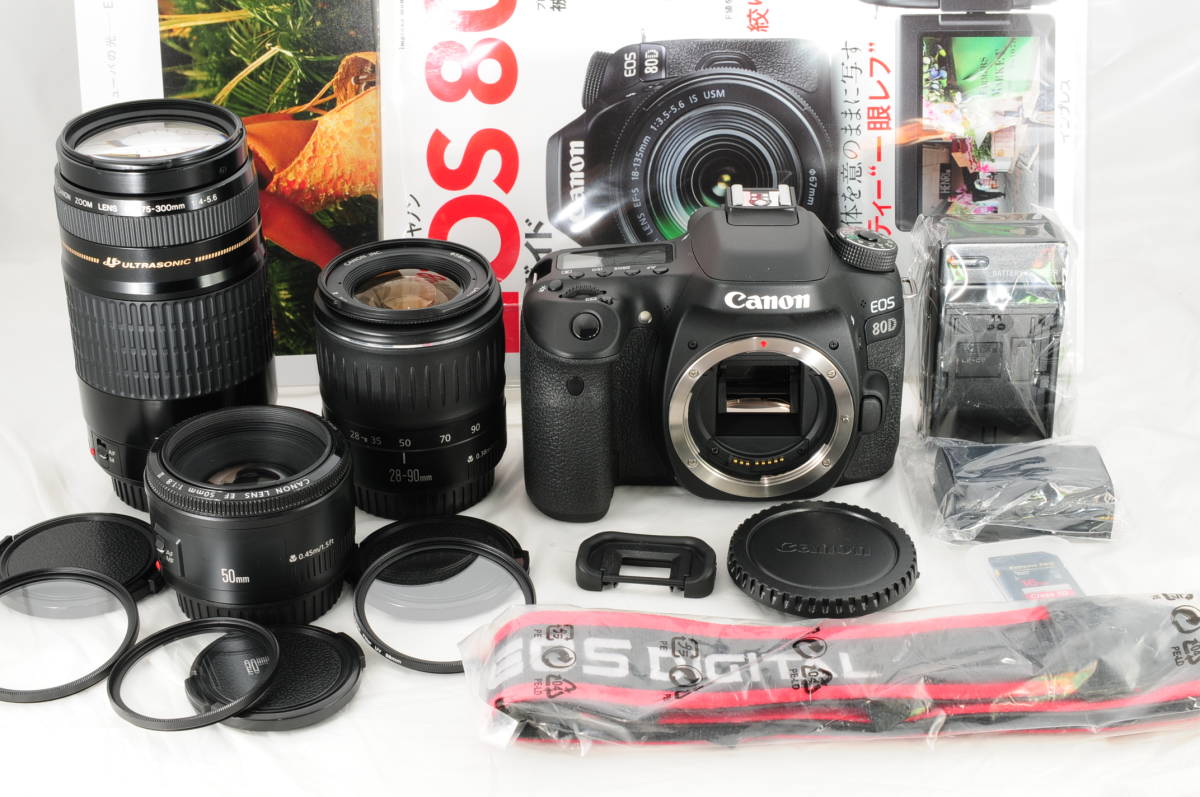 ☆室内撮影のみ・超極上美品☆Canon キヤノン EOS 80D 単焦点/標準/超