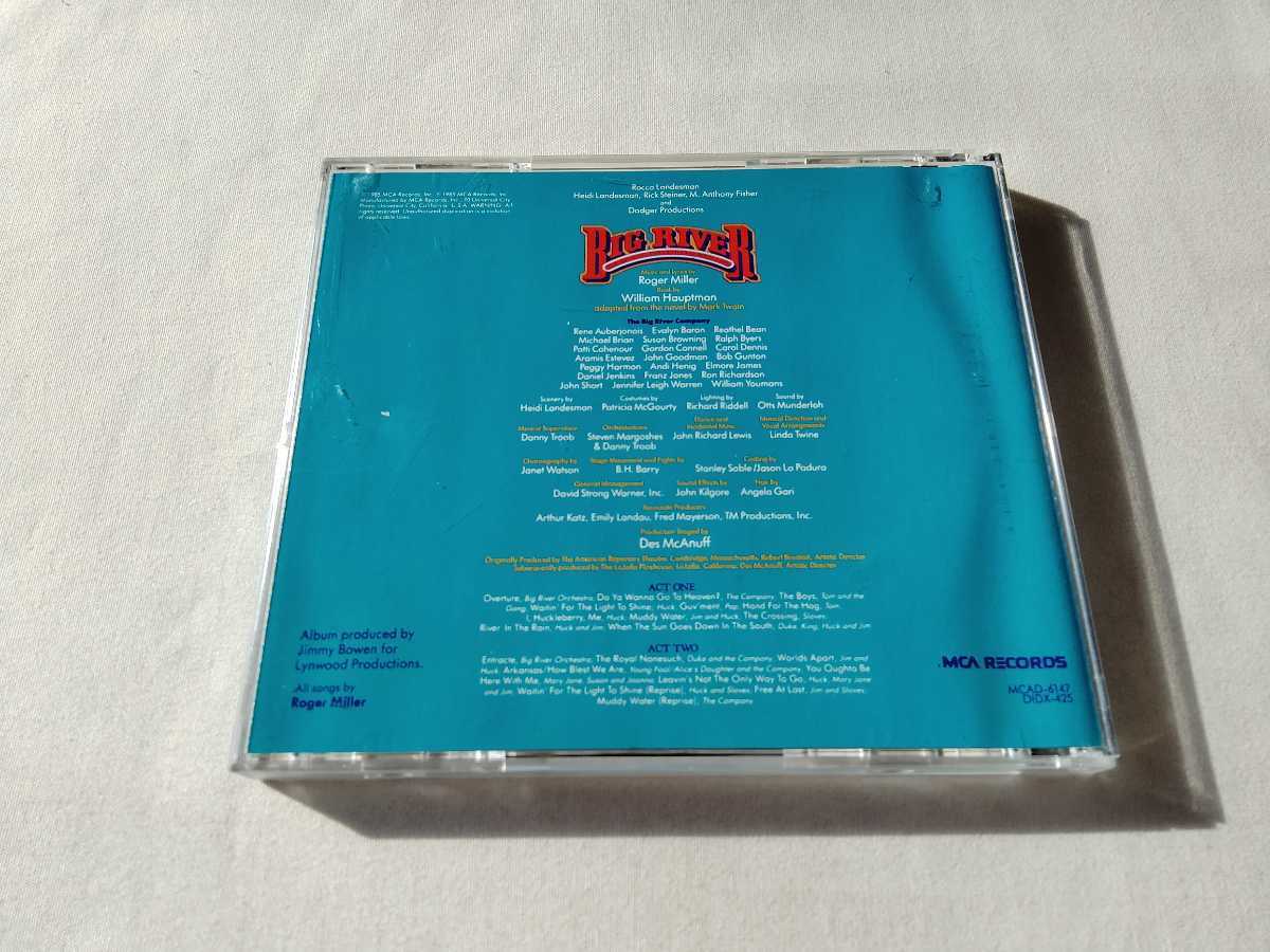 Big River(The Adventures Of Huckleberry Finn) Original Broadway Cast CD MCAD6147 85 год Release,Roger Miller,William Hauptman