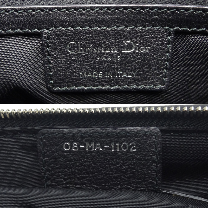 ［飯能本店］Dior ディオール グランヴィル 2WAY ハンドバッグ レザー ブラック レディース DH68116_画像8