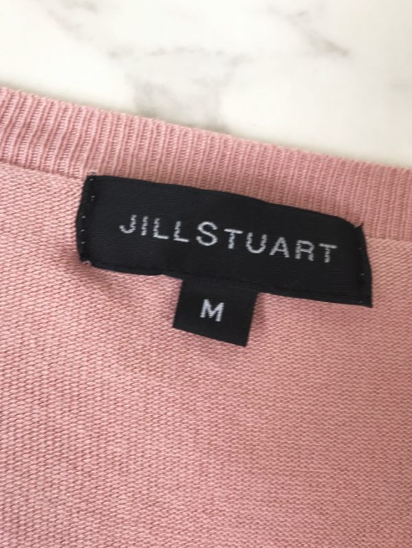 d679* Jill Stuart JILL STUART коврик розовый! лента есть kashu прохладный кардиган женский tops тянуть over 