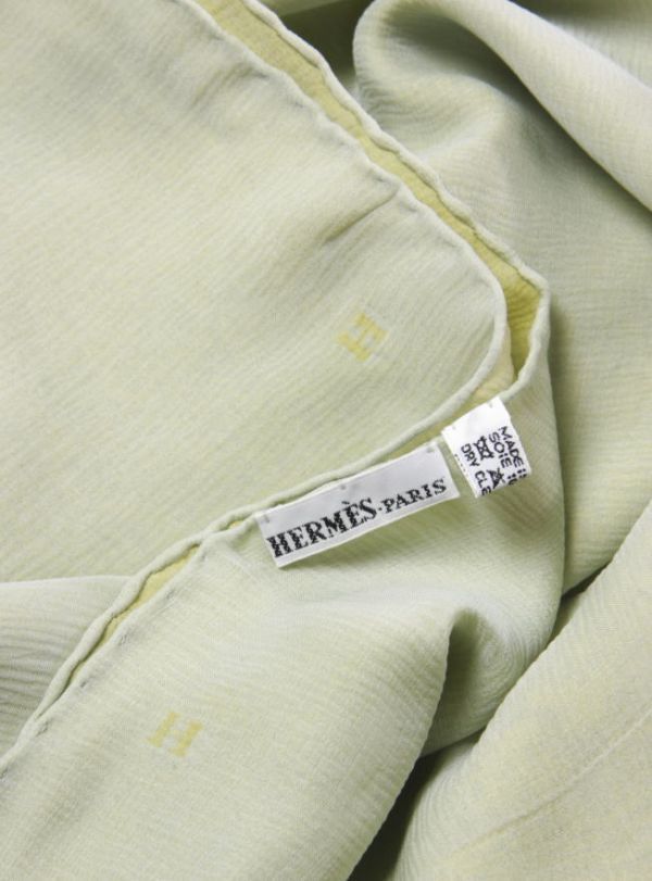 B120☆エルメス HERMES シフォン ストール ロング 大判 スカーフ
