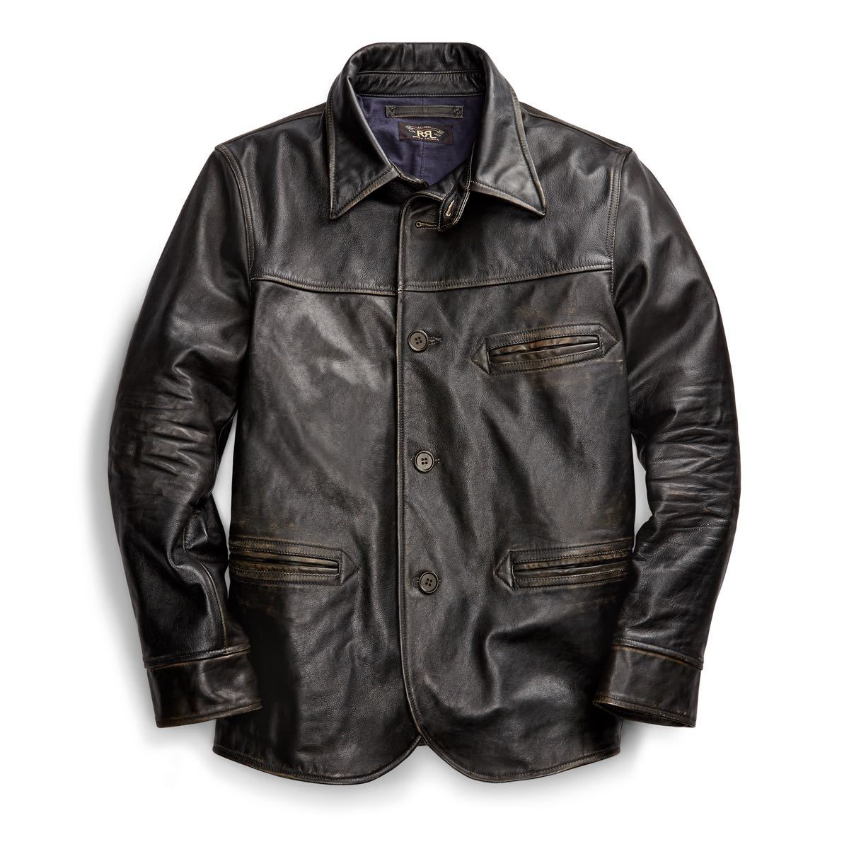 Yahoo!オークション - 【極上】RRL Leather Car Coat M ダブル Yahoo!オークション - 【極上】RRL Leather Car Coat M ダブル