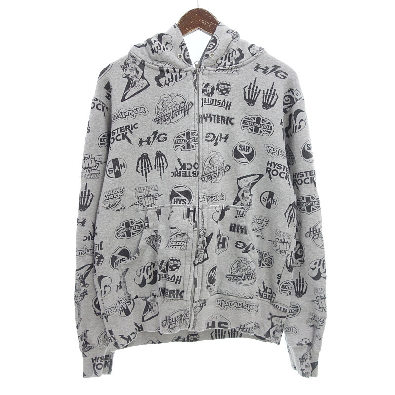 ヒステリックグラマー/HYSTERIC GLAMOUR 22SS REBEL ROCK 総柄 ジップ