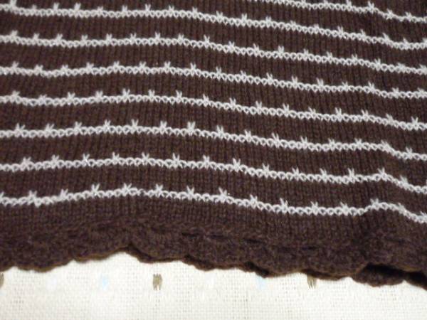 手編み　ウールセーター　茶_画像3