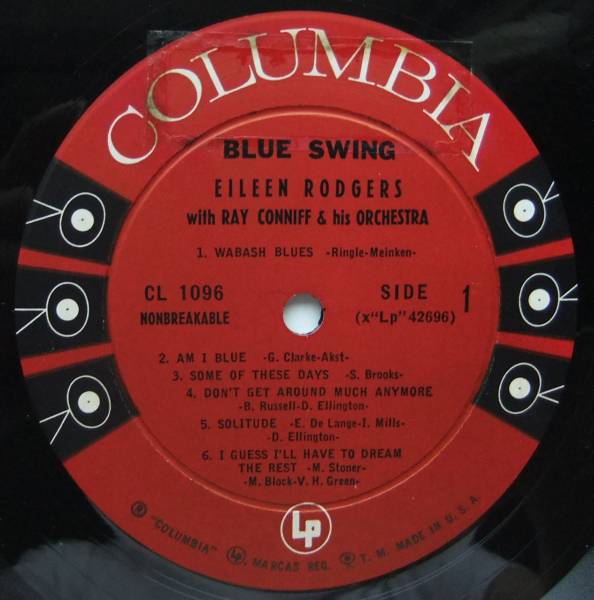 ◆ EILEEN RODGERS / Blue Swing ◆ Columbia CL-1096 (6eye:dg) ◆ 1_画像3