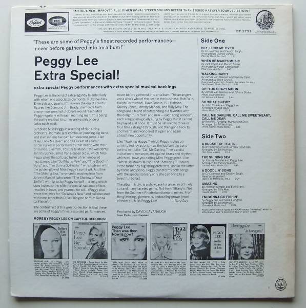 ◆ PEGGY LEE / Extra Special ◆ Capitol ST-2732 (color) ◆ C_画像2