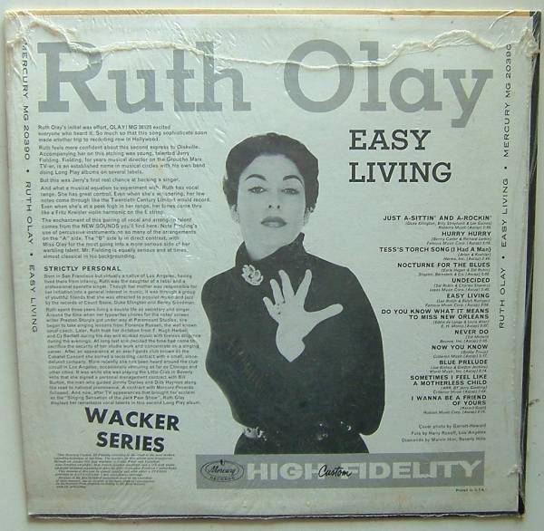 ◆ RUTH OLAY / Easy Living ◆ Mercury MG-20390 (black:dg) ◆_画像2