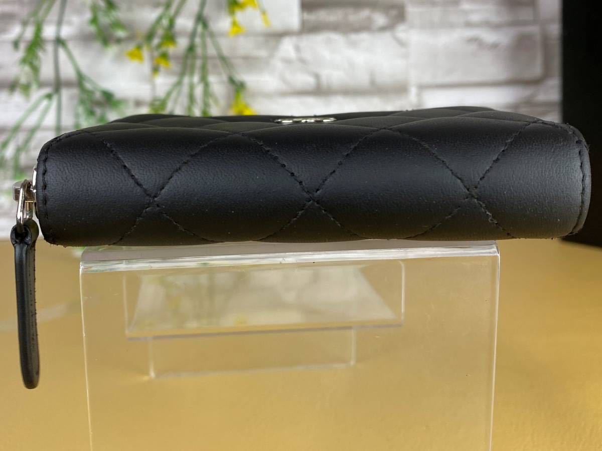 a74 CHANEL シャネル 1円☆美品☆ マトラッセ コインケース ラムスキン