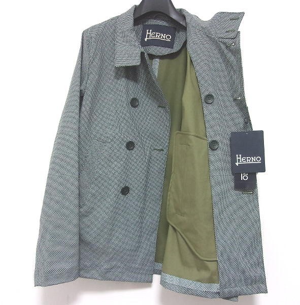  free shipping * new goods * regular price 14.3 ten thousand *HERNO hell no* stand-up collar jacket coat *52XL