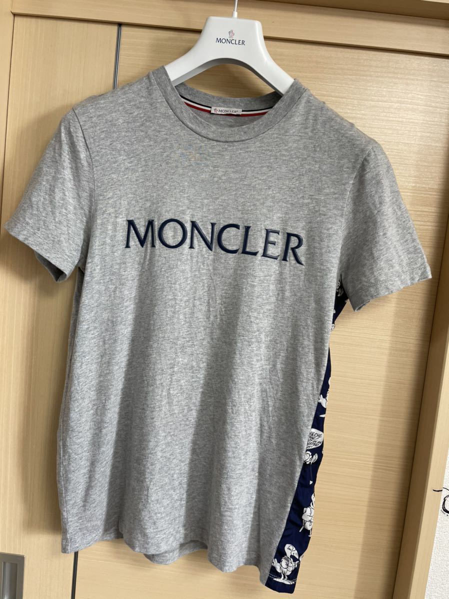 美品】モンクレール Tシャツ 国内正規品 グレー サイズL-