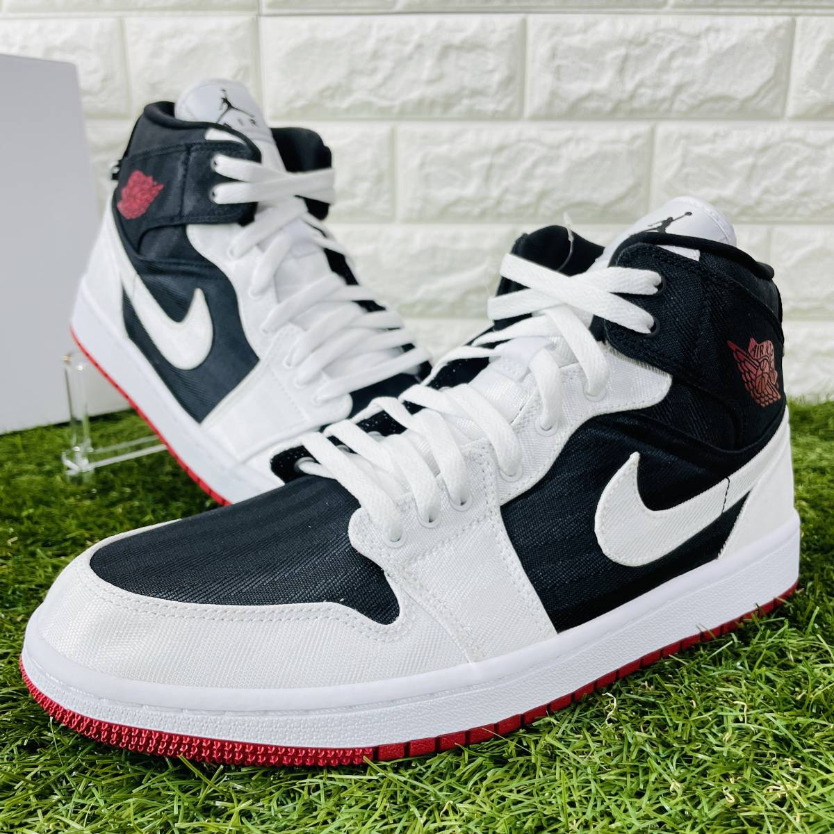 人気ブランド 赤 黒 白 スニーカー AJ1 UTL SE MID 1 JORDAN AIR WMNS