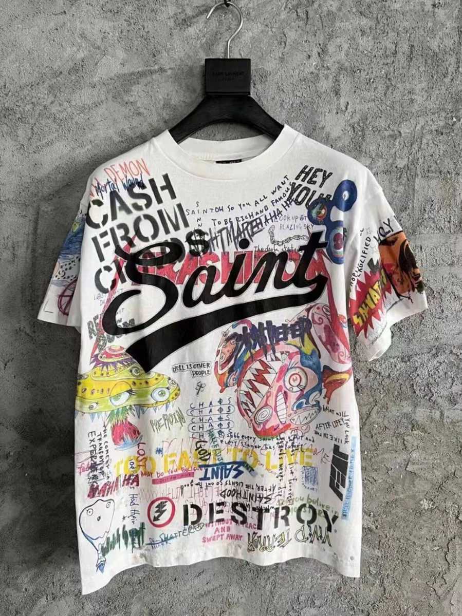 セントマイケル SAINT MICHAEL 村上隆 カイカイキキ STM TM Graff Tee