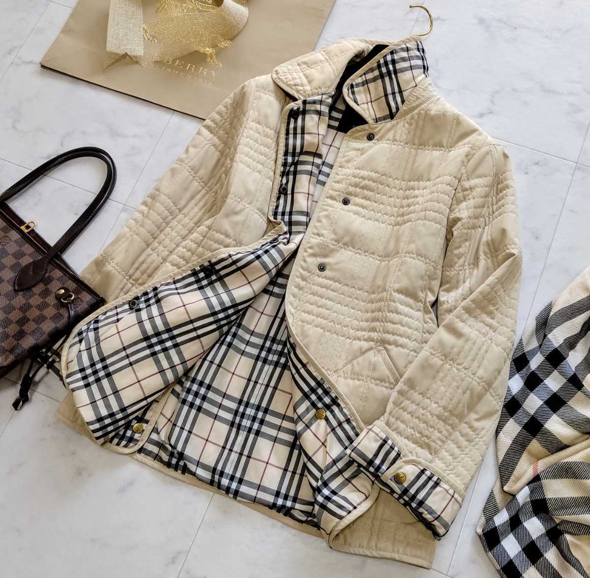 美品 BURBERRY バーバリーロンドン キルティングジャケット