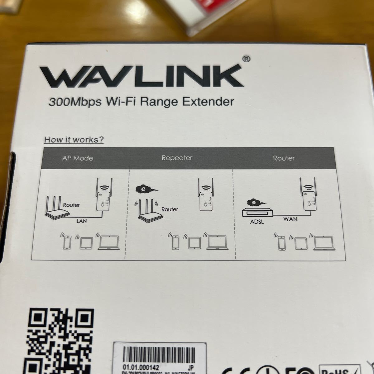 無線LAN中継機 WAVLINK 300Mbps WL-WN578R2