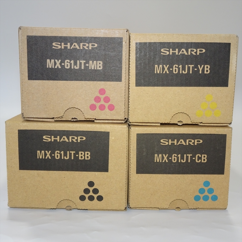 〇・【送料無料】 4色セットSHARP シャープ 純正トナー MX-61JT-BB/CB