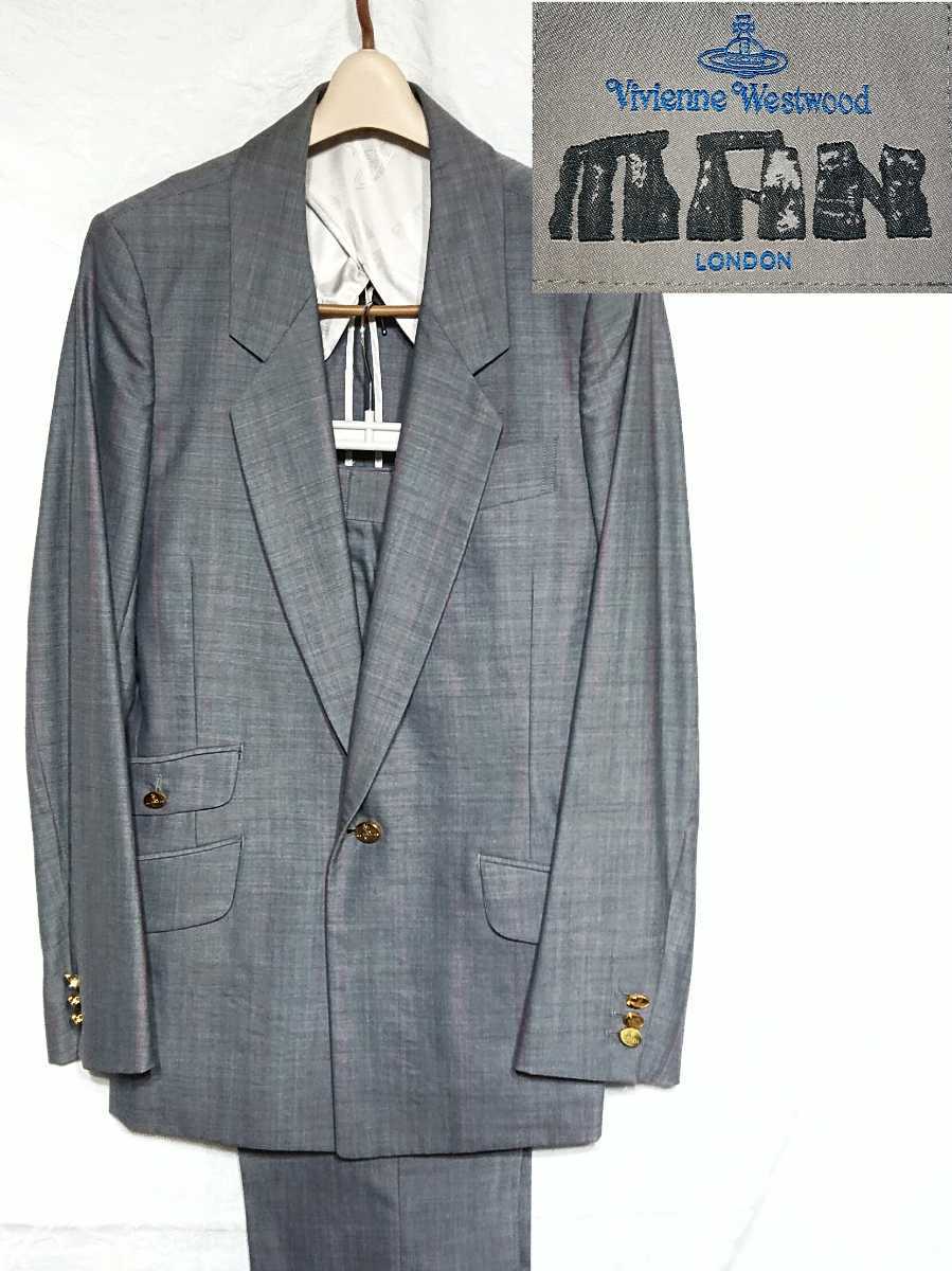 Vivienne Westwood MAN/ gold button suit setup 