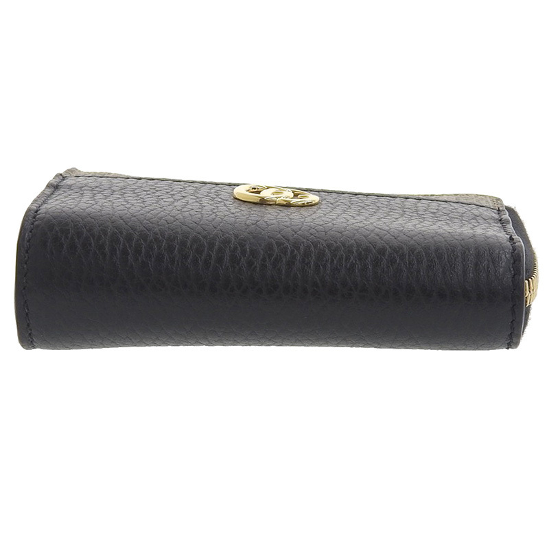 グッチ GUCCI GGマーモント ミニウォレット コンパクト財布 PVC/レザー ブラック/ベージュ ミニウォレット 658609 中古 新入荷 GU0384_画像3