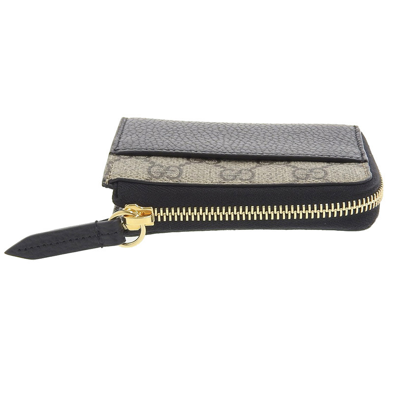 グッチ GUCCI GGマーモント ミニウォレット コンパクト財布 PVC/レザー ブラック/ベージュ ミニウォレット 658609 中古 新入荷 GU0384_画像4