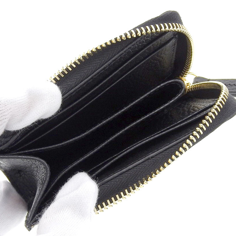 グッチ GUCCI GGマーモント ミニウォレット コンパクト財布 PVC/レザー ブラック/ベージュ ミニウォレット 658609 中古 新入荷 GU0384_画像6