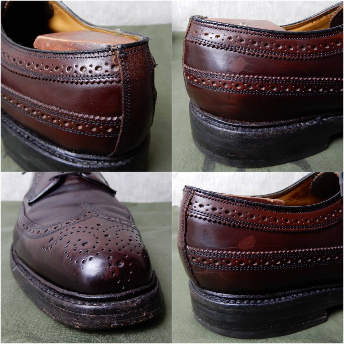 FLORSHEIM IMPERIAL CORDOVAN KENMOOR Long Wing Tip 1972s 10.5C