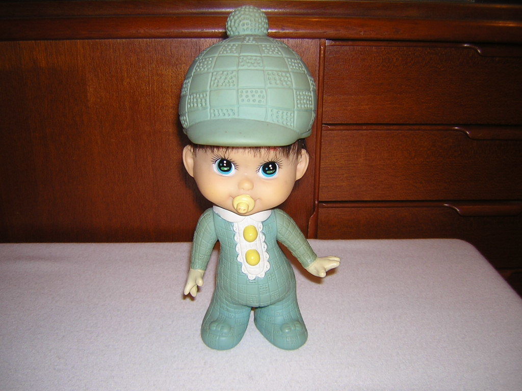 昭和レトロ　ベビー人形　ソフビ　男の子　ラバードール　ビンテージ　70年代