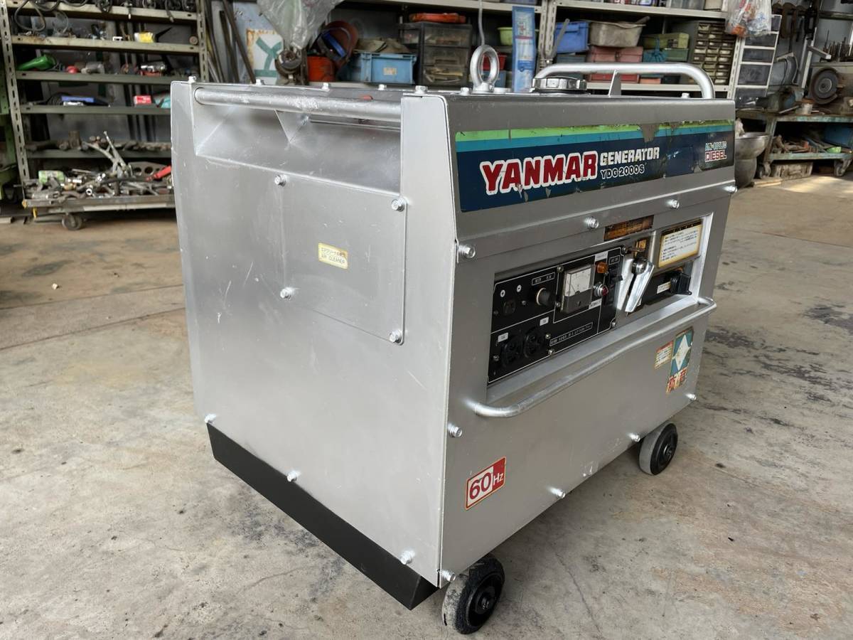 ヤンマーYANMAR YDG2000S ディーゼルエンジン発電機 セル付 小型 60Hz 100V 3.8馬力 バッテリ新品「01」 _画像5