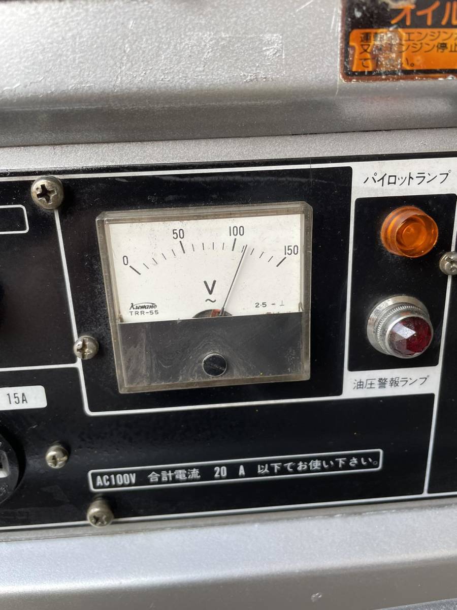 ヤンマーYANMAR YDG2000S ディーゼルエンジン発電機 セル付 小型 60Hz 100V 3.8馬力 バッテリ新品「01」 _画像7