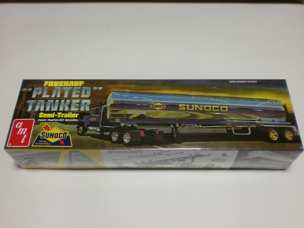 AMT 1/25 полуприцеп автоцистерна Fruehauf язык машина прицеп snokoSunoco Fruehauf Plated Tanker Semi-Trailer amt 1239