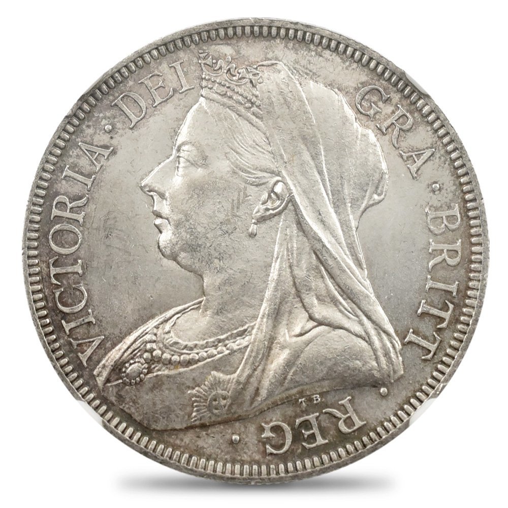 ヴィクトリア女王 ヤングヘッドクラウン銀貨 1845年-