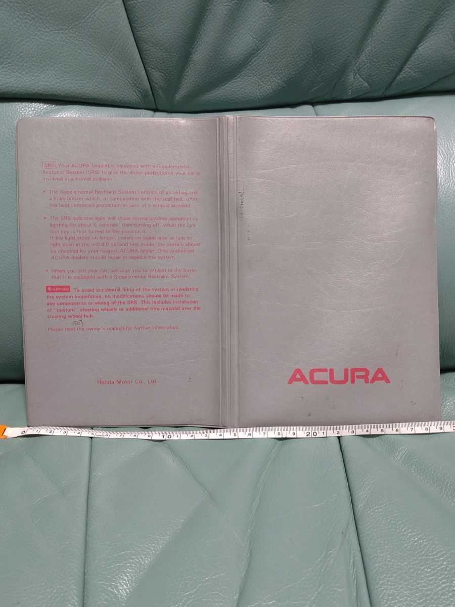 激レア 1989年モデル アキュラ ACURA レジェンド 2ドア クーペ KA3 2ドアハードトップ オーナーズマニュアル セット ケース付 _全幅 約29センチ