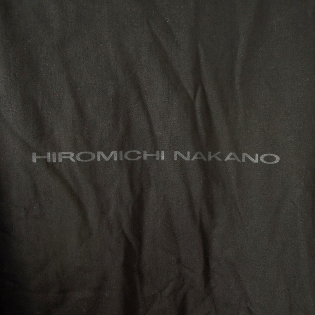 ヒロミチナカノ 初期 リバーシブル コート 背中ロゴ 日本製 製品染め黒 M (m-216)