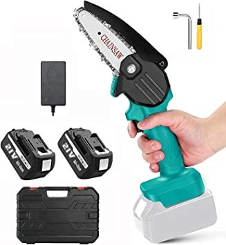 ヤフオクのみ KUAMOO 充電式チェーンソー 電動チェーンソー 小型