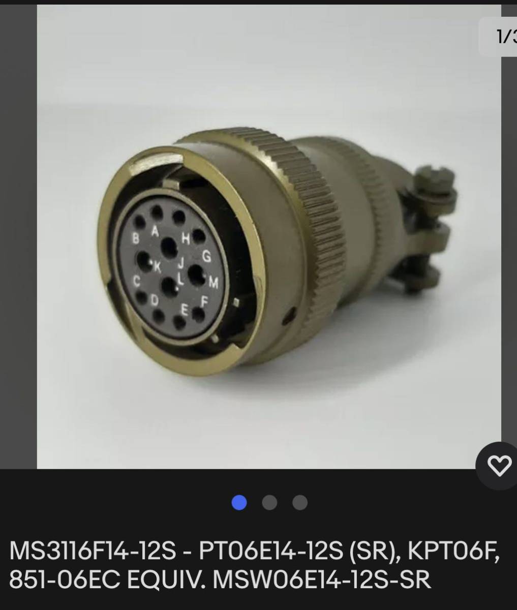 MS3116F14-12S - PT06E14-12S (SR), KPT06F, 851-06EC MSW06E14-12S-SR コネクター未使用_画像1