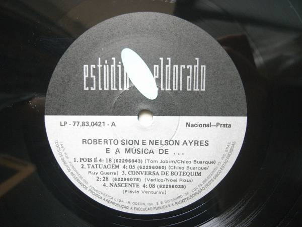 ROBERTO SION・NELSON AYRES★ロベルト・シオン★ネルソン・アイレス★プレスミスあり★ブラジル★MILTON NASCIMENTOカバー_画像3