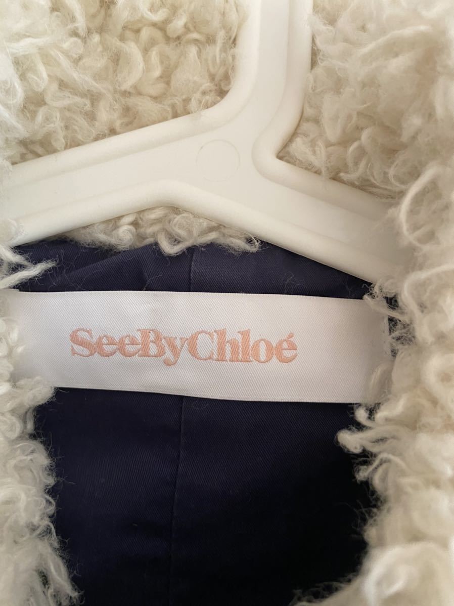  б/у SEE BY CHLOE See by Chloe Mod's Coat боа размер 34