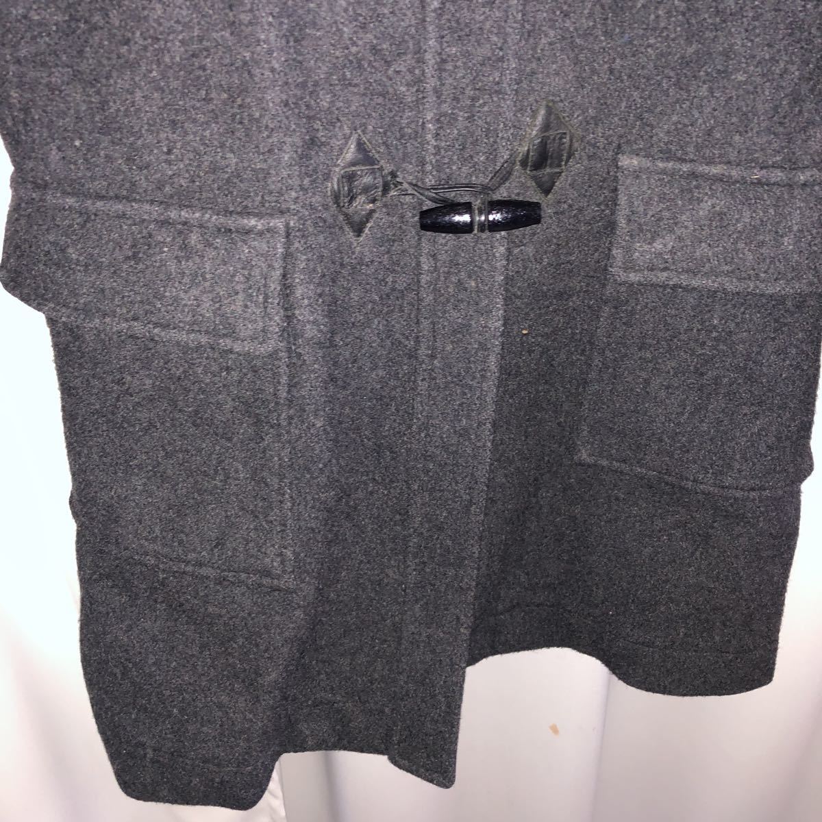  Cocue COCUE duffle coat charcoal gray beautiful goods M size 